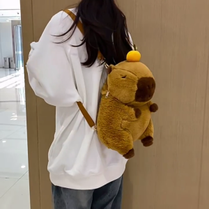 Sáng tạo capybara Ba lô hoạt hình túi đeo vai dễ thương cho trẻ em thanh thiếu niên và người lớn mềm Túi Đeo Chéo Cặp đi học món quà