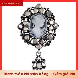 CS Hot Cameo Victoria Phong Cách Pha Lê Wedding Party Phụ Nữ Mặt Dây Chuyền Trâm Pin