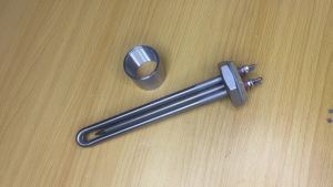 36V DC Heating Element 1200W With 1 1/4" BSP DN32 Copper Flange Solar Water Heater Heating Element With 8mm Thermostat Tube