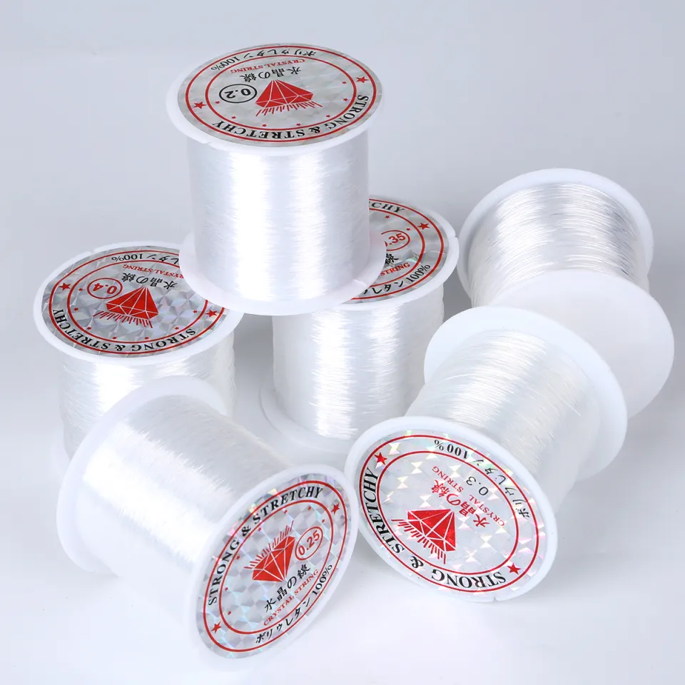 8-100M/Roll Fish Line Wire Clear Non-stretch Strong Nylon String
