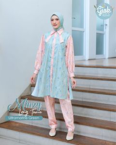 LONG TUNIK MINZY BY GIOK BAHAN SHAKILA PRINTING TUNIK PANJANG ALL SIZE PREMIUM BUSUI MURAH CANTIK NYAMAN MODIS