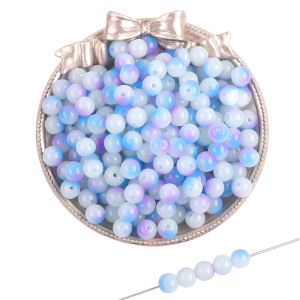 50 Cái/túi 8Mm Hạt Pha Lê Thủy Tinh Pha Lê Hỗn Hợp Màu Kẹo Cho Vòng Tay Vòng Cổ Hạt Làm Trang Sức Tự Làm