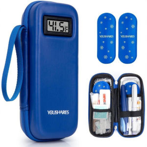 Insulin Cooler Travel Case With Thermometer Display Diabetic Cooler Medication Refrigerated Insulin Pen Organizer Bag
