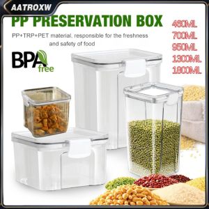 Transparent  Food Storage Storage Tank Preservation Box Kitchen Grains Storage Tank Dried Fruit Thickened Storage Sealed Tank   Aatroxw