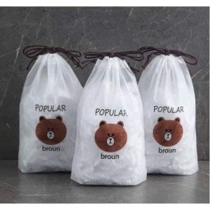 [Túi 100 Chiếc] Màng Bọc Thực Phẩm Ủ Hấp Tóc Trùm Đầu Tiện Lợi PE Hình Gấu Siêu Dai ELUY Chun Co Giãn Phù Hợp Với Nhiều Loại Kích Thước Hình Dáng Khác Nhau Có Thể Tái Sử Dụng An Toàn Tiết Kiệm Thiết Thực - Mã TG013