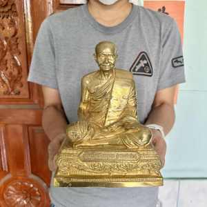 พระบูชา หลวงพ่อปาน วัดท่าซุงจัดสร้าง เนื้อระฆังทอง (หนัก 1.58 กก.) แท้จากวัด สวยแชมป์