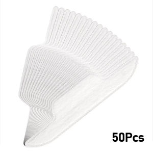 50Pcs Collar Absorbent Pad Anti-Dirty White Collar Neck Liner Pad Disposable Breathable Sweat Pads