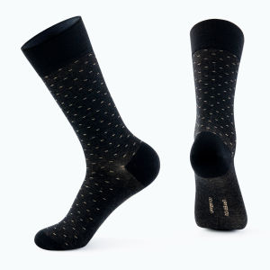 Tất Vớ Giày Tây Prime Cao Cấp UPPER YOU Mercerized Cotton Họa Tiết Màu Đen Black Tan Mềm Mại Thấm Hút - PMM4001