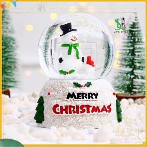 Quả cầu pha lê trang trí Noel quả cầu tuyết trang trí giáng sinh cầu tuyết mini phát sáng - Life Style 4U