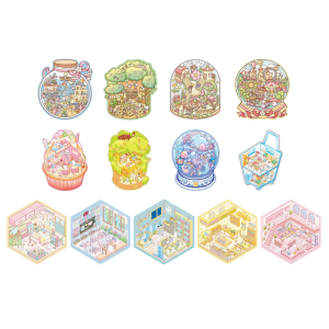 125x150mm Paradisiacal Sticker For Children Creative With Secret Forcing house Designs And Durability Paper Backing