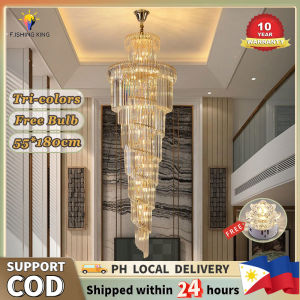 Stair Chandelier Modern LED Indoor Light Kitchen Lamps Building Long Line Chandeliar