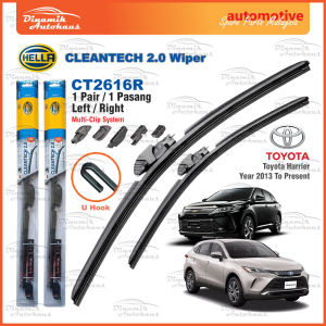Toyota Harrier Year 2013 To Present Car Windshield Front Wiper Size 26" & 16" Inch (1 Pair) Hella Cleantech CT2616R Wiper