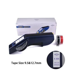 MOTEX embossing machine waterproof sticker manufacturer E-5500 E-505 motex label maker with 6mm 9mm 12mm label tape refill Roll