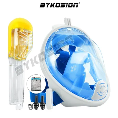 BYKOSION Easy Breathing Diving Mask Full Face Snorkeling Set Swimming Goggles For Adults Kids