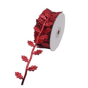 MAYIT Chiều dài 10M Ruy băng lá phong Nhiều màu sắc Cắt bằng sóng siêu âm Cắt tỉa lá cây Phụ kiện tự làm Ruy băng lá cây Trang trí Giáng sinh