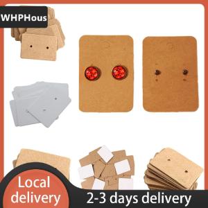 [COD] WHPHous Ship within 24 hours 100pcs Professional Type Earring Ear Studs Holder Display Hang Kraft Cards Paper