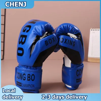 CHENJ Kids 6oz Professional Boxing Training Sparring Gloves PU Leather Kids Breathable Muay Thai Punching Karate Training Gloves