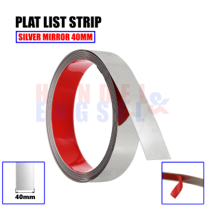 Sticker List Plat Strip Dinding Lantai Keramik Garis Stainless 5M Flat Mirror Silver Gold Interior