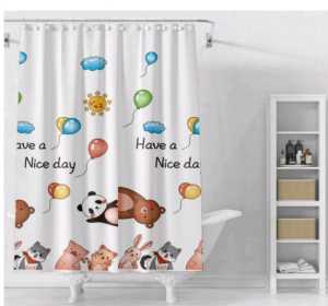 Tirai Kamar Mandi Anti Air Bahan PEVA / Tirai Shower Tidak Nerawang - X2001