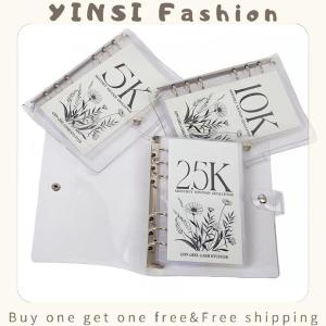 YINSI 2024 12-Months Envelopes Money Saving Challenge Easy And Funny Way To Save 2.5K 5K 10K Budget Planner Envelope Challenge Kit