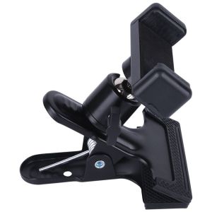 DOUBLEL Multi-function Black Tripod Clip Head Guitar Accessories Live Broadcast  Music Holder Phone Holder Guitar Head Clip Tripod Clip Head Guitar Phone Holder
