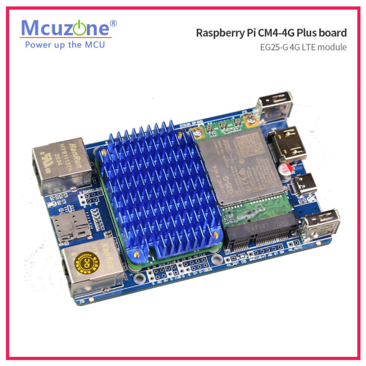 Raspberry Pi CM4-4G Puls Board Dual Giga Ethernet และ4G LTE Module ...