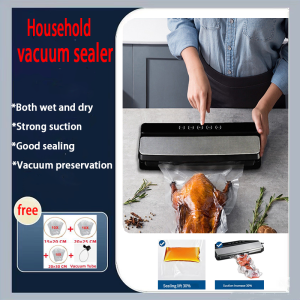 HOMEAPPLIANCESOLUTIONS  Household food vacuum sealing machine Food plastic sealing machine preservation machine vacuum packaging machine automatic bag sealing machine dry and wet dual use