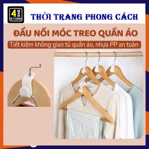 Set 10 Đầu Nối Móc Treo Quần Áo Bằng Nhựa Đa Năng Tiện Lợi Tiết Kiệm Không Gian