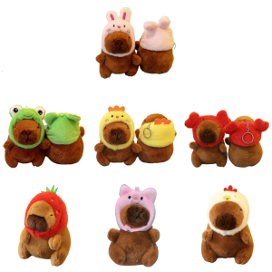 Cartoon Keychains Funny Capybara Keyrings Capybara Doll Christmas Gift Christmas Birthday Party Vending Machine Supply