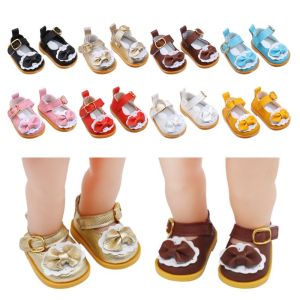 GEORG Best Presents Mini Clothes Girls Wears Doll Accessories Casual Shoes Bow Leather Doll Shoes 14 Inches Doll
