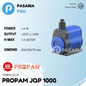SUNSUN PROPAM JQP1000/JQP 1000 Liter/Jam Pompa Celup Kolam/Aquarium/Hidroponik 14 Watt
