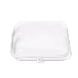 ZG285 Khóa kéo đôi Ốp trong suốt có khóa kéo Không thấm nước Vỏ cứng Túi cứng di động Thuận tiện Có thể xem Thùng đựng đồ chơi trẻ em Đồ ăn nhẹ