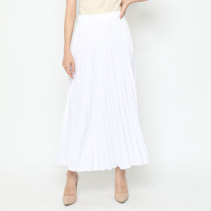 duapola Rok Plisket Aline Maxi 7176 Khusus Putih Wanita