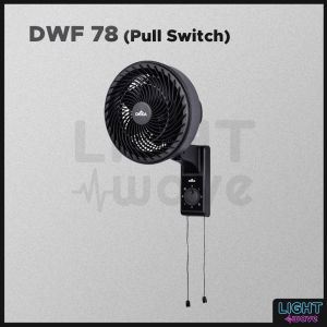 DEKA DWF508R DWF208R DWF108 DWF78 20"/16"/10" 3 SPEEDS REMOTE CONTROL/PULL STRING WALL FAN