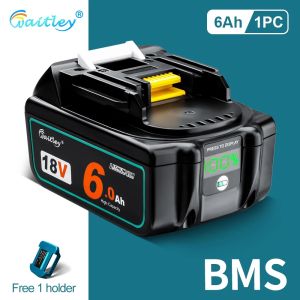 Waitley 18V 6.0Ah Rechargeable Li-ion Makita power tool 18 v Batteries BL1840 BL1850 BL1830 BL1860B