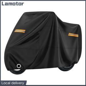 [Vktech]Motorcycle Dust Cover 190T Fabric Motorbike Rain Sunshade Cover Reflective Universal Motorcycle Cover for Outdoor Indoor