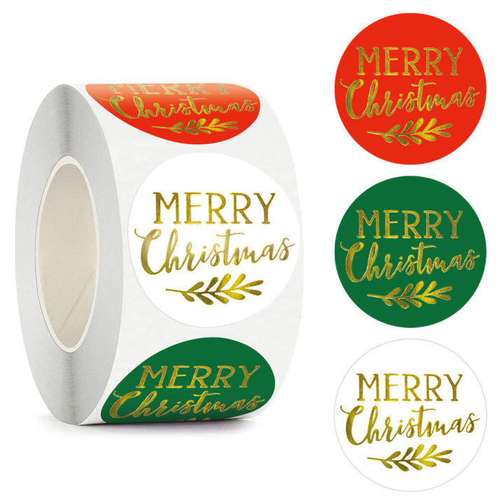 500pcs Merry Christmas Stickers Christmas Theme Seal Labels Stickers ...