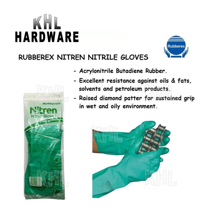 KHL] RUBBEREX Nitren Nitrile Gloves Ni Traxx NL 15 Green Glove