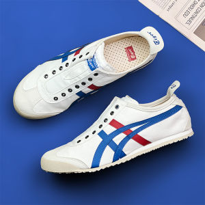 Original Tiger Shoes Classic White/blue/red Mens and Womens Canvas Non-slip Lazy Shoes Comfortable Breathable Casual Sneakers 1183A360-121