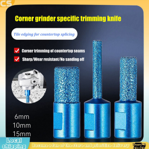 3pc M10 Thread Vaccum Brazed Diamond Finger Bit Milling Cutter For Ceramic Tile Granite Marble Milling Cutting 6/10/15mm