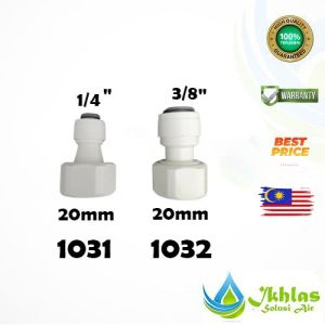 RO Water Straight Fitting 1/4" 3/8" - 20mm Hose Female Plastic Pipe Connector