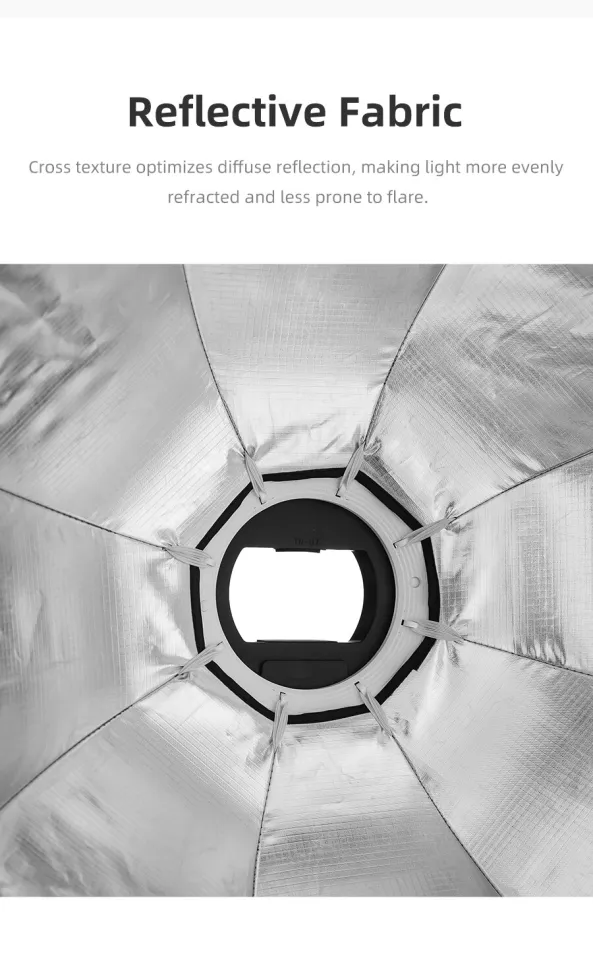 Softbox Ottagonale Triopo 55 Cm - Con Attacco Bowens E Griglia A Nido D'Ape, Per Flash Da Studio E Esterni - Foto 10