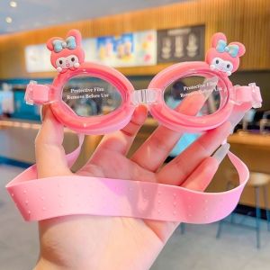 Cartoon Childrens Cinnamoroll Swimming Goggles Anime Sanrio Kuromi Melody Cute Boys and Girls Diving Goggles Waterproof and Anti Fog Swimming Glasses