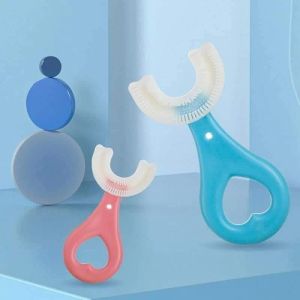 Sikat Gigi Anak Bentuk U Bahan Silikon Toothbrush Bayi 360 Derajat