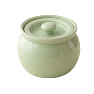 DNFIWN3 Large Capacity Ceramic Stew Pot Thickened 350ml/400ml Lidded Stewing Bowl Convenient with Lid Porcelain Steaming Pot Kitchen