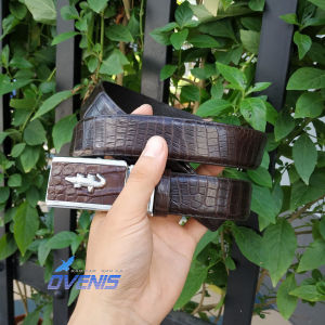 [FREE SHIP] Thắt lưng nam da cá sấu nguyên tấm da bụng siêu bền!
