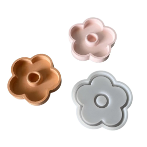 Flexible Long Tray Grade Silicone Flower Design Heatproof Decorative Serving Dish For Tabletop Display