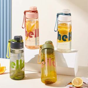Simple Summer Water Cup ins Space cup with strap anti-drop sports travel cup simple design waterbottle Tumbler