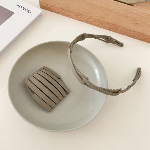 ที่คาดผมแบบพับได้สไตล์เกาหลีผู้หญิงแฟชั่นสาวกันลื่นยางรัดผมแบบเรียบง่าย