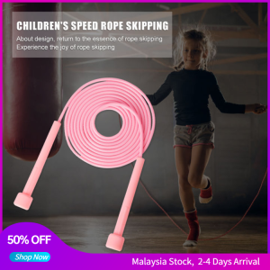 PVC Children Skipping Rope Adjustable Jump Rope Speed Sport Fitness Rope for Kids Children Student Adult Student School fitness Equipment Anti-Slip Tali Lompat